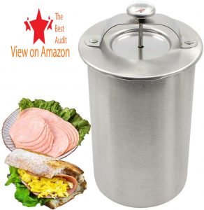 Ham maker stainless steel cooker with thermometer