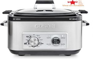 Crock stainless steel pressure cooker with thermometer